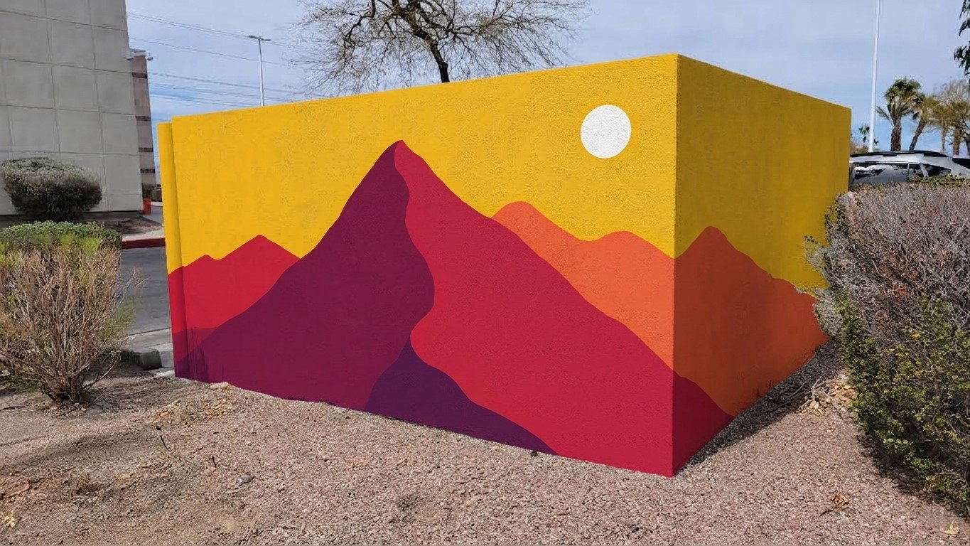 Trash Enclosure Mountain Art Las Vegas